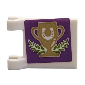 LEGO White Flag‎ Trophy Laurels 2x2 2335pb238 41126 Heartlake Riding Club Parts